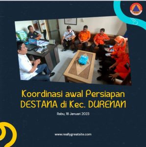 Rabu, 18 Januari 2023. Koordinasi awal Pembentukan DESTANA di Desa Kendalrejo dan Desa Sumberejo Kec. Durenan Kab. Trenggalek