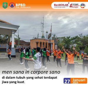 Jumat, 27 Januari 2023. Senam Pagi di BPBD. Jangan lupa olahraga dan bahagia gaissJumat, 27 Januari 2023. Senam Pagi di BPBD.