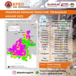 PRAKIRAAN Gerakan Tanah Bulan Januari 2023 Kabupaten Trenggalek