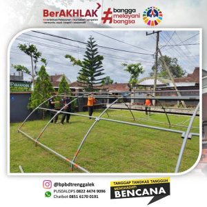 Selasa, 7 Februari 2023. Pemasangan Tenda