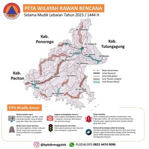 Peta Wilayah Rawan Bencana Kabupaten Trenggalek