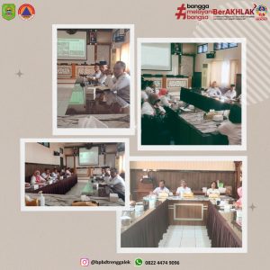 Rabu, 3 Mei 2023, Kalaksa BPBD Trenggalek menghadiri rapat koordinasi di aula Sekda membahas kejadian bencana tanah gerak di Kec. Pule