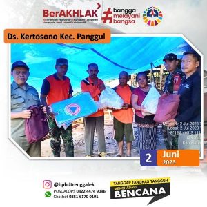 Minggu, 2 Juli 2023. Distribusi Logistik. Kec. Dongko, Kec. Panggul dan Kec. Karangan