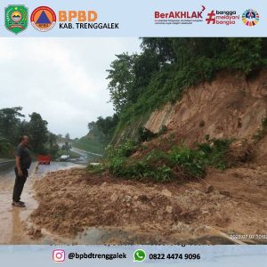 Jumat, 07 Juli 2023. TANAH LONGSOR. Desa Tasikmadu Kec. Watulimo Kab. Trenggalek
