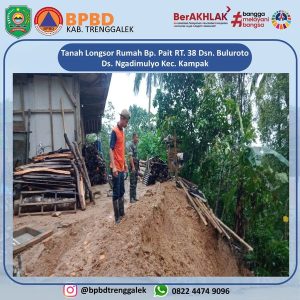 Jumat, 07 Juli 2023. TANAH LONGSOR di RT. 38 dan RT. 43 Dsn. Buluroto Ds. Ngadimulyo Kec. Kampak