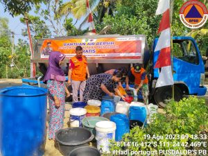 Sabtu, 19 Agustus 2023. Pendistribusian Air bersih di Ds. Besuki dan Ds. Ngrencak Kec. Panggul