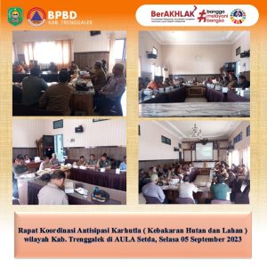 Selasa, 5 September 2023. Rapat Koordinasi Kesiapsiagaan Antisipasi Karhutla di Wilayah Kab. Trenggalek
