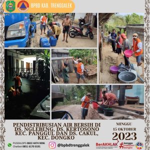 Minggu, 15 Oktober 2023. Distribusi Air Bersih di Kecamatan Panggul dan Kecamatan Dongko