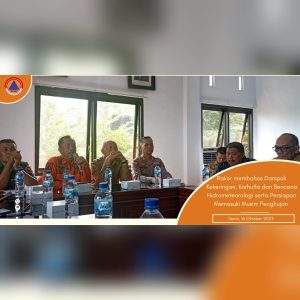 Senin, 16 Oktober 2023. Rapat Koordinasi Membahas Dampak Kekeringan, Karhutla, dan Bencana Meteorologi serta Persiapan Memasuki Musim Penghujan.