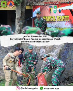 Jum’at, 8 Desember 2023. Karya Bhakti di aliran sungai Pasar Subuh