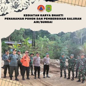 Kamis, 14 Desember 2023 BPBD mengikuti kegiatan Karya Bhakti penanaman pohon dan pembersihan saluran air/sungai