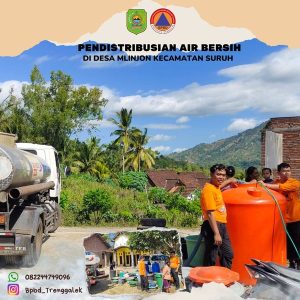 (Kamis,21/12/2023) BPBD Kab.Trenggalek melakukan giat pendistribusian air bersih