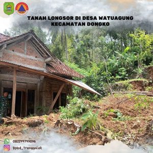 Jumat, 29 Desember 2023. TRC BPBD, Relawan BPBD, TNI, Polri, Perangkat Desa dan masyarakat Melakukan Pembersihan Tanah LONGSOR