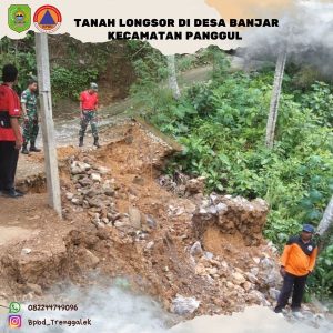 Minggu, 31 Desember 2023. Kejadian Tanah Longsor di RT 33 RW 04 Dsn. Sambeng Ds. Banjar Kec.Panggul