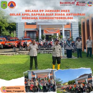 Selasa, 09 Januari 2024. Gelar SARPRAS Penanggulangan Bencana BPBD Kabupaten Trenggalek