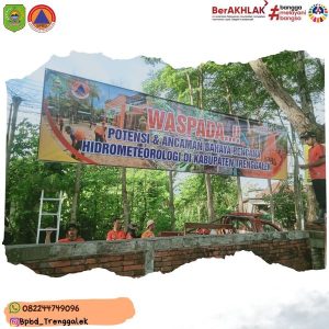 Minggu, 21 Januari 2024. Pemasangan Himbauan Kebencanaan di Kec. Tugu, Kec. Suruh, Kec. Trenggalek, dan Kec. Durenan