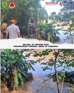 Selasa, 30 Januari 2024 BPBD Kab. Trenggalek melakukan Peninjauan lokasi Tanggul Jebol di Kel. Tamanan Kec. Trenggalek