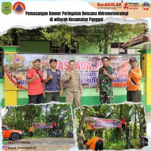Selasa, 23 Januari 2024. Pemasangan Himbauan Kebencanaan di Kec. Panggul