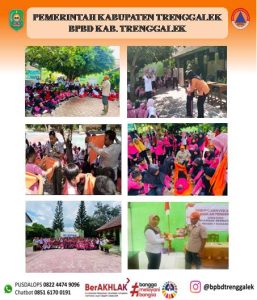 Selasa, 30 Januari 2024 BPBD Trenggalek melaksanakan giat Sosialisai Mitigasi Bencana Di SDN 1 Karangan diikuti oleh 213 Siswa