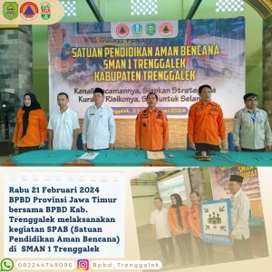 Kegiatan pembentukan SPAB dilaksanakan selama 2 hari yaitu 21-22 Februari 2024 di SMAN 1 Trenggalek 