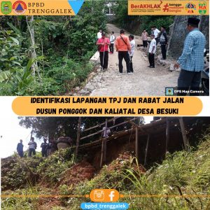 Rabu, 8 Mei 2024 BPBD Trenggalek melaksanakan identifikasi lapangan di Kecamatan Munjungan akibat bencana banjir