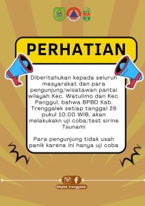 Tiap Tanggal 26. BPBD Melakukan Uji Sirine Peringatan Tsunami