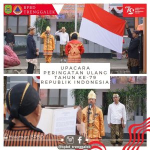 Pada hari Sabtu, 17 Agustus 2024, BPBD Kabupaten Trenggalek melaksanakan Upacara Memperingati Hari Ulang Tahun Republik Indonesia ke-79
