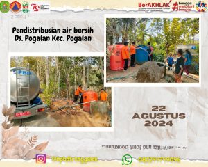 Kamis, 22 Agustus 2024 BPBD Kab. Trenggalek memberikan bantuan air bersih untuk warga yang terdampak kekeringan di Ds. Wonoanti Kec. Gandusari, Ds. Pogalan Kec. Pogalan, dan Ds. Ngares Kec. Trenggalek, Ds. Dermosari dan Ds. Nglinggis Kec. Tugu