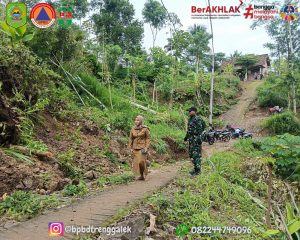 Minggu,15 Desember 2024. Terjadi tanah gerak di RT 18 RW 04 Dsn. Depok, Ds. Ngrandu, Kec. Suruh