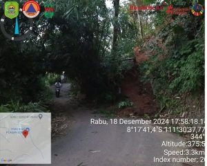 Rabu,18 Desember 2024. Terjadi bencana alam tanah longsor yang mengakibatkan jalan raya Sobo – Panggul