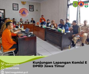 Selasa, 14 Januari 2025, Badan Penanggulangan Bencana Daerah (BPBD) Kabupaten Trenggalek menerima kunjungan kerja dari sejumlah lembaga penting