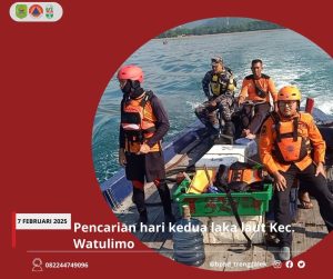 Jum’at, 7 Februari 2025, BPBD Kabupaten Trenggalek turut serta dalam upaya pencarian korban kecelakaan laut di Pantai Damas, Kecamatan Watulimo