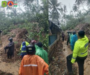 Senin, 19 Mei 2025. Terjadi tanah longsor di Kecamatan Watulimo