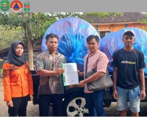 amis, 25 September 2025. BPBD Kabupaten Trenggalek memberikan bantuan berupa 2 buah tandon untuk masyarakat Desa Pringapus Kec. Dongko