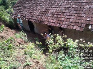 Senin, 03 Nopember 2025. LAPORAN KEJADIANTANAH LONGSOR DSN. MLOOKO DS. PRAMBON KEC. TUGU KAB. TRENGGALEK