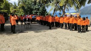 Rabu, 17 Desember 2025. Latihan Gabungan Antara  BPBD Kabupaten Trenggalek dan BPBD Kabupaten Tulungagung serta Penandatanganan Perjanjian Kerjasama