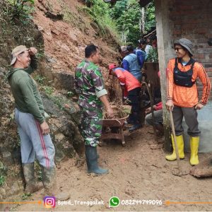 Minggu, 22 Februari 2026. Terjadi Tanah Longsor di Desa Ngadimulyo Kec. Kampak