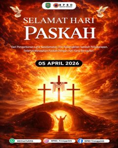 Keluarga Besar BPBD Kabupaten Trenggalek mengucapkan: ✝️ Selamat Hari Raya Paskah ✝️
