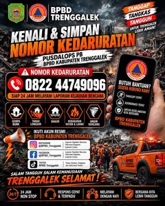 Kenali dan Simpan NOMOR KEDARURATAN Penanggulangan Bencana Trenggalek